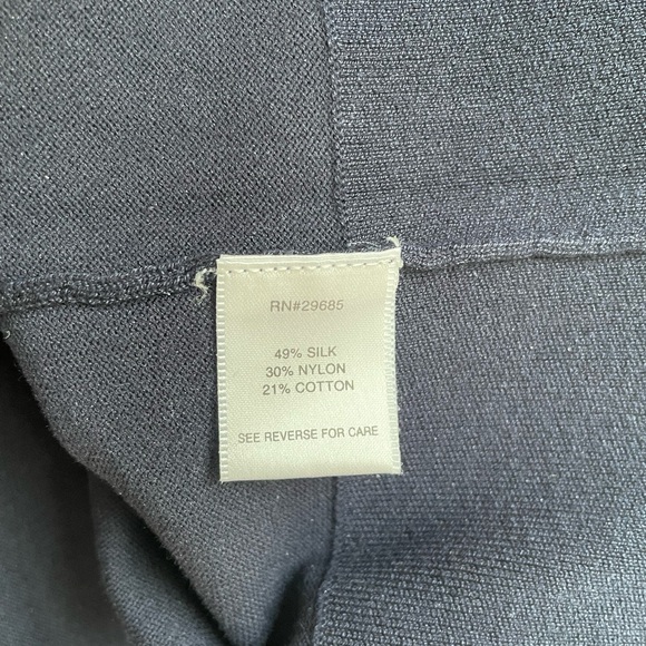 Pendleton Navy Blue Silk Cotton Short Sleeve Sweater Size M - Picture 5 of 5